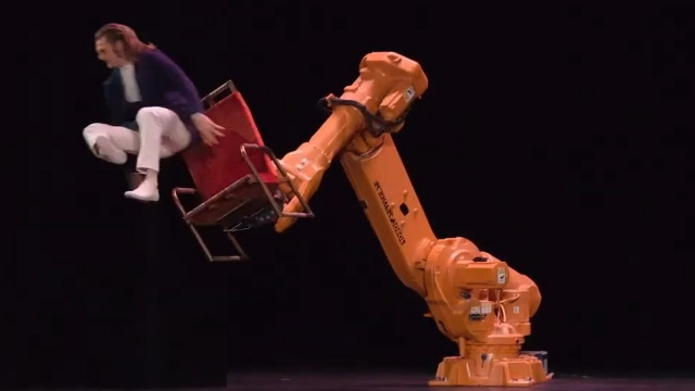 Funny Performance by Industrial Robot - Funny Robots